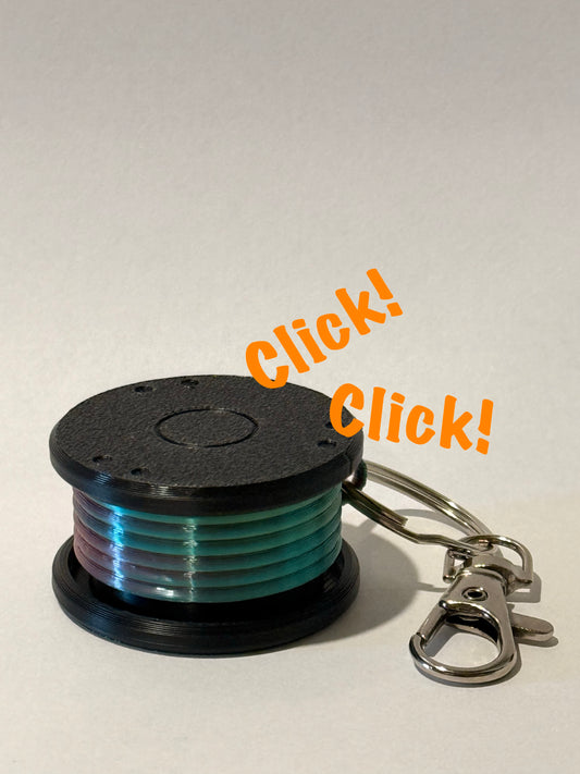 Filament Clicky Fidget toy Keychain Gift for all Ages 3D printed Multicolor Handmade